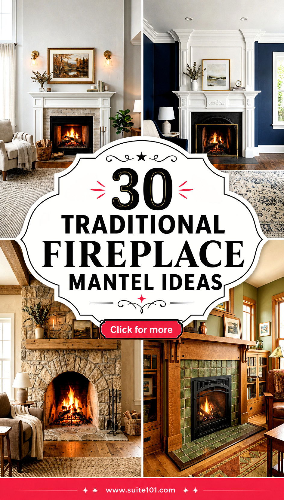 30 Traditional Fireplace Mantel Ideas for a Timeless Focal Point - 30 Traditional Fireplace Mantel Ideas for a Timeless Focal Point