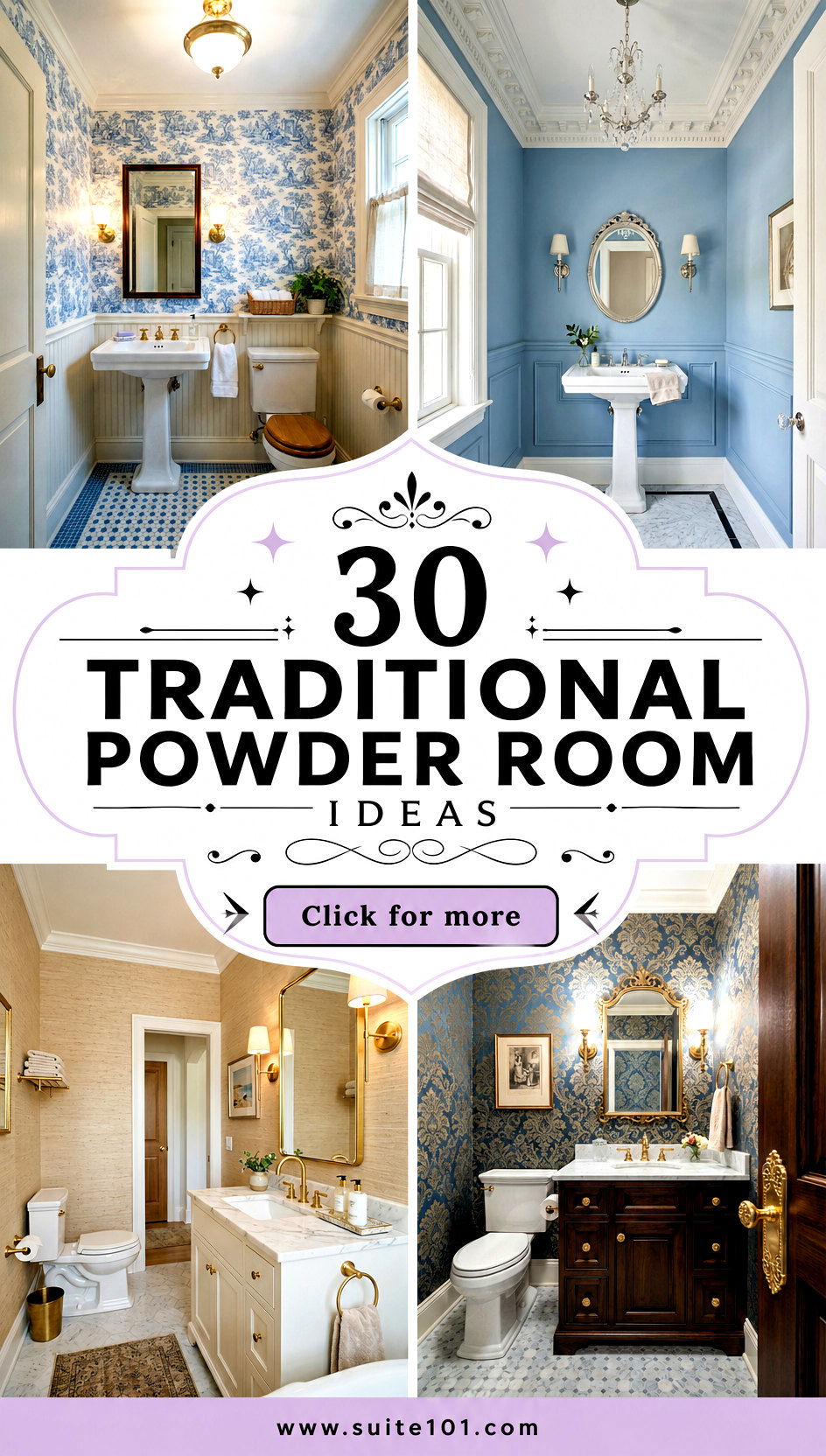 30 Traditional Powder Room Ideas to Make Guests Love Every Visit - 30 Traditional Powder Room Ideas to Make Guests Love Every Visit