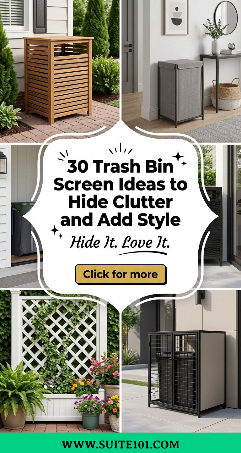 30 Trash Bin Screen Ideas to Hide Clutter and Add Style - 30 Trash Bin Screen Ideas to Hide Clutter and Add Style