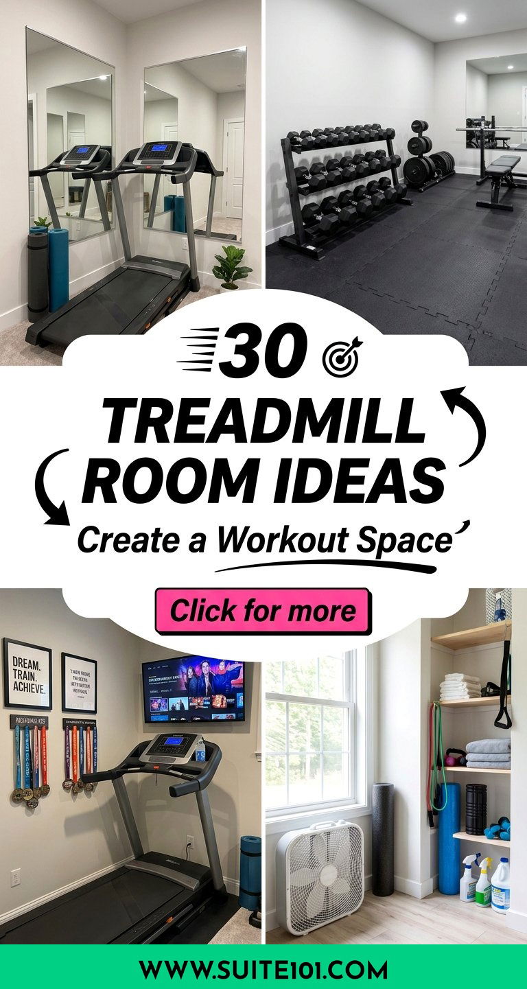 30 Treadmill Room Ideas to Create a Workout Space Youll Love - 30 Treadmill Room Ideas to Create a Workout Space You'll Love