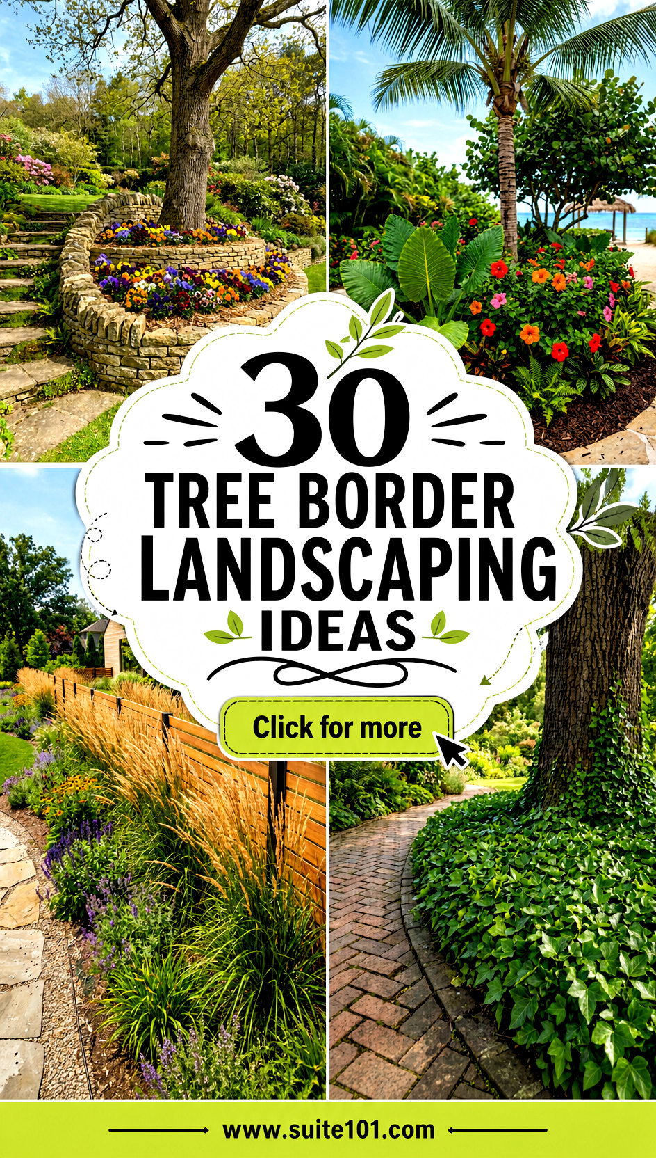 30 Tree Border Landscaping Ideas for a Fuller Prettier Yard - 30 Tree Border Landscaping Ideas for a Fuller, Prettier Yard