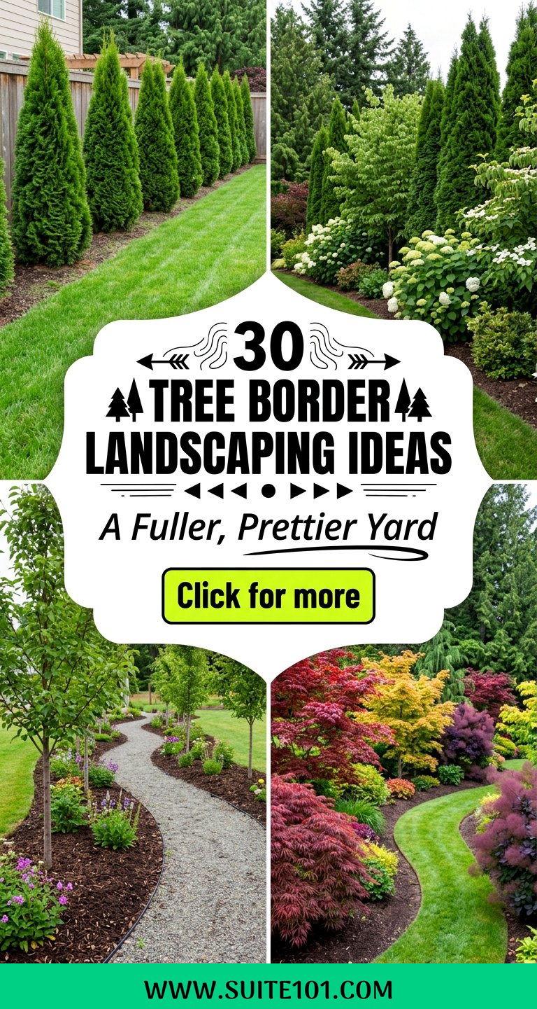 30 Tree Border Landscaping Ideas for a Fuller Prettier Yard - 30 Tree Border Landscaping Ideas for a Fuller, Prettier Yard