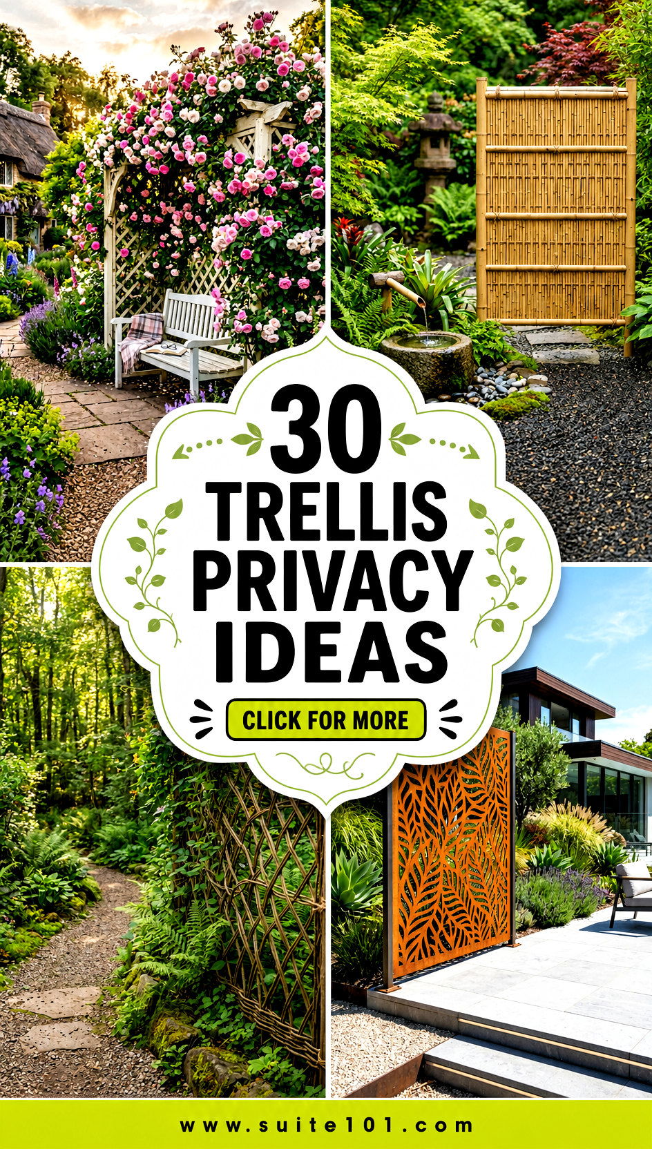 30 Trellis Privacy Ideas to Create Cozy Green Privacy Zones - 30 Trellis Privacy Ideas to Create Cozy, Green Privacy Zones
