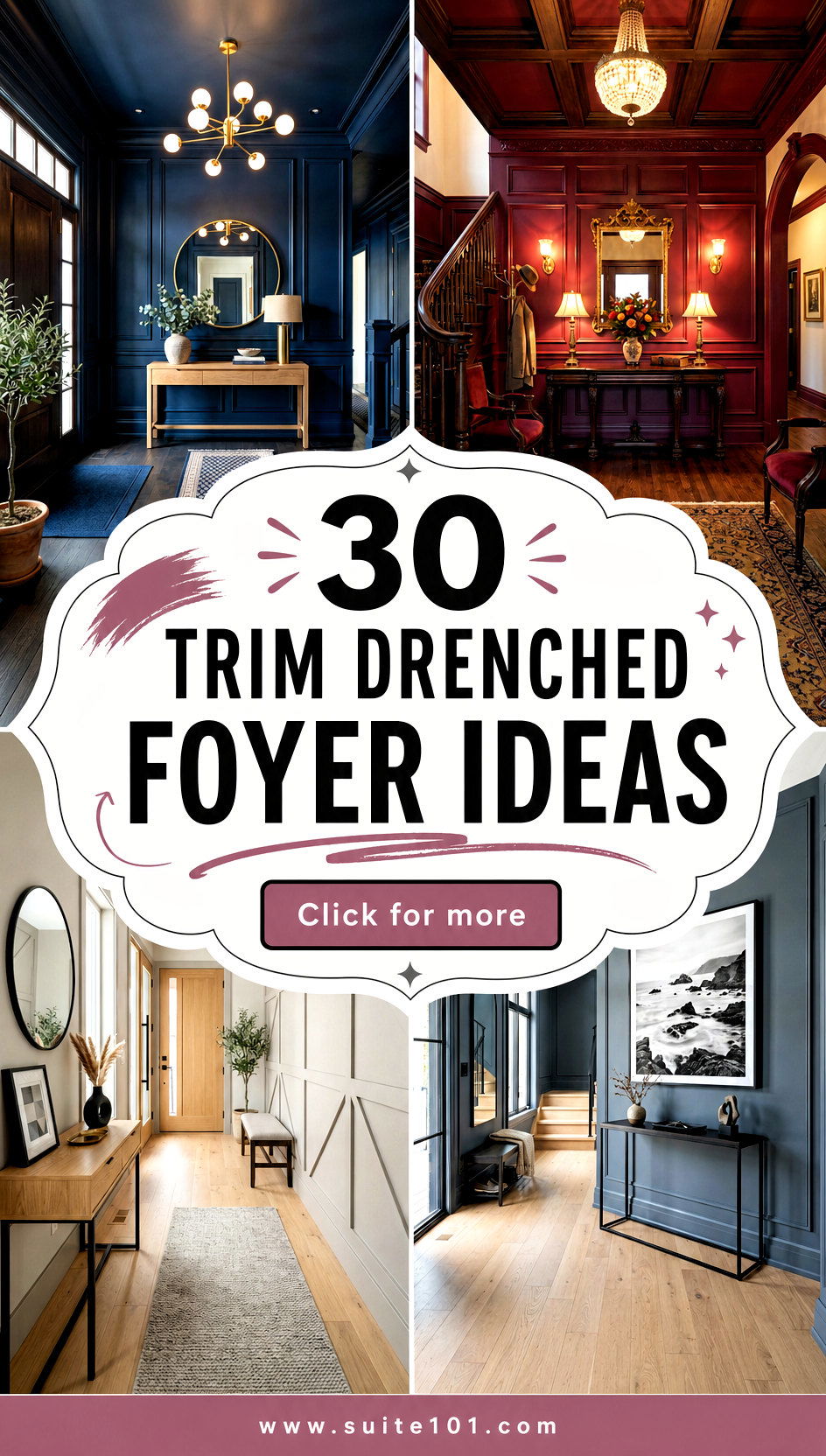 30 Trim Drenched Foyer Ideas to Make Your Entryway Feel Grand - 30 Trim Drenched Foyer Ideas to Make Your Entryway Feel Grand