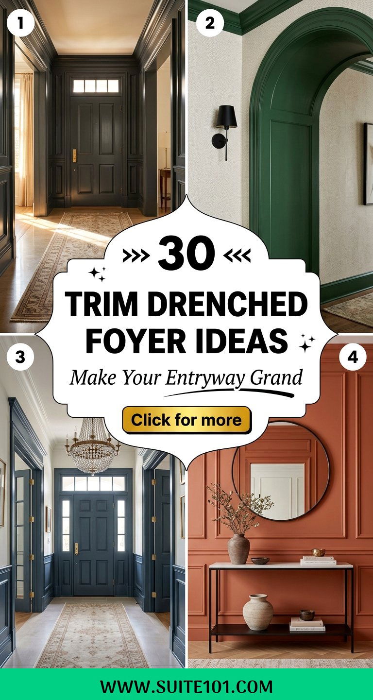 30 Trim Drenched Foyer Ideas to Make Your Entryway Feel Grand - 30 Trim Drenched Foyer Ideas to Make Your Entryway Feel Grand