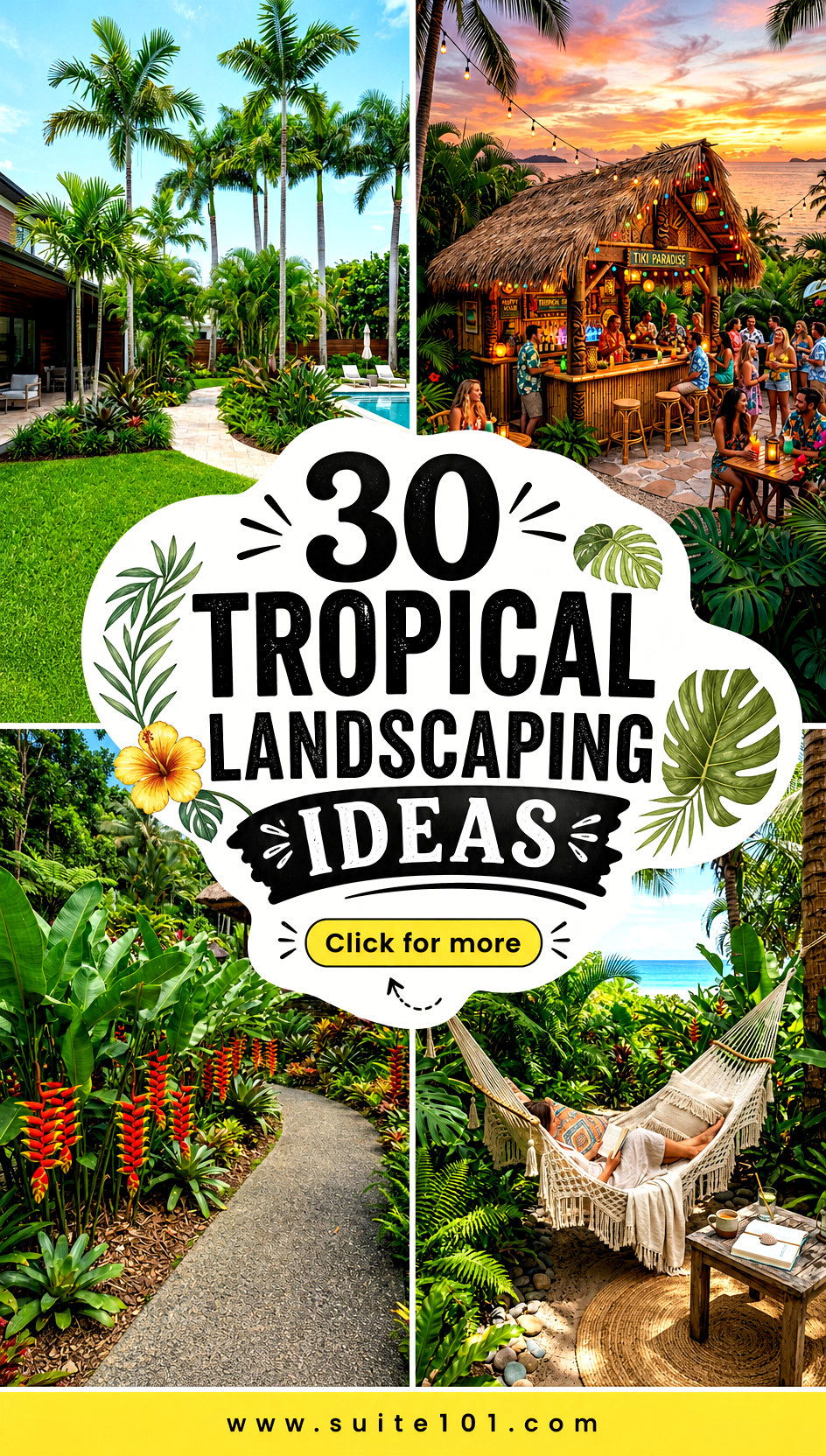 30 Tropical Landscaping Ideas for Lush Curb Appeal All Year - 30 Tropical Landscaping Ideas for Lush Curb Appeal All Year