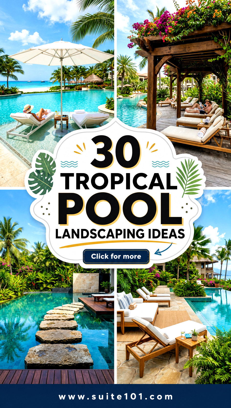 30 Tropical Pool Landscaping Ideas for Paradise-Ready Curb Appeal - 30 Tropical Pool Landscaping Ideas for Paradise-Ready Curb Appeal