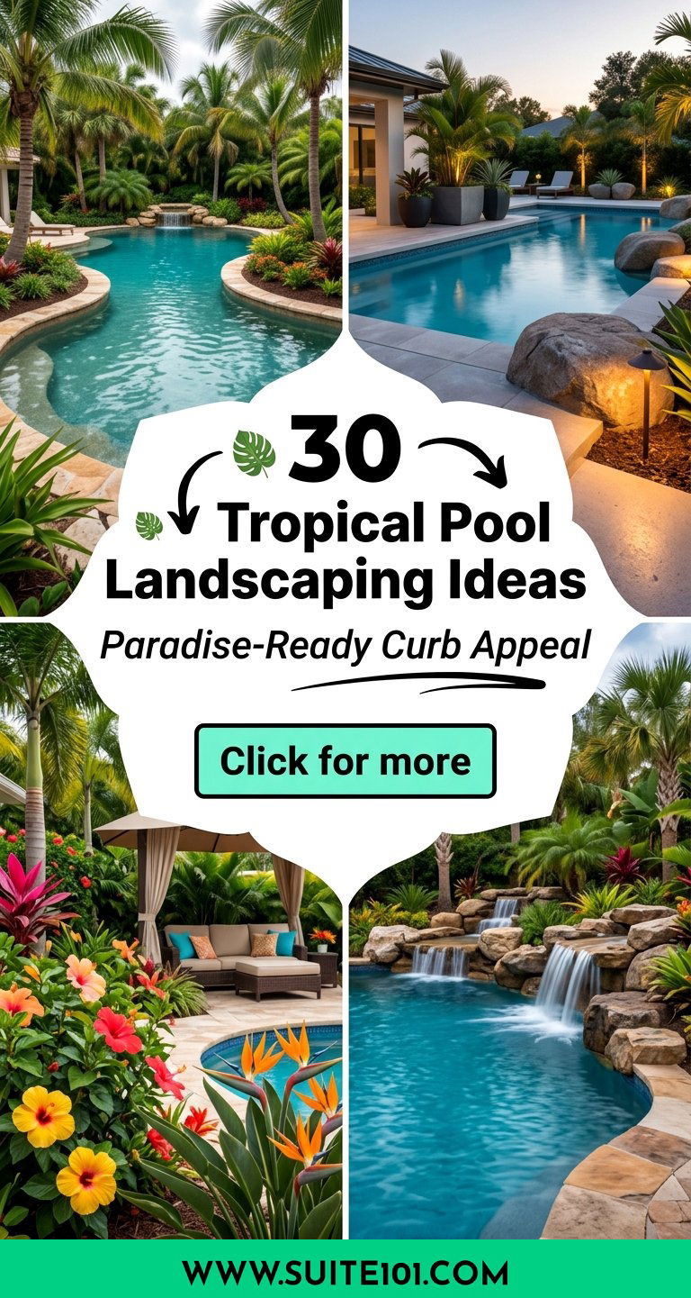 30 Tropical Pool Landscaping Ideas for Paradise-Ready Curb Appeal - 30 Tropical Pool Landscaping Ideas for Paradise-Ready Curb Appeal