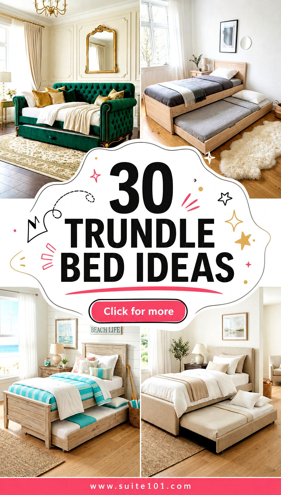 30 Trundle Bed Ideas That Make Small Rooms Feel Bigger Better - 30 Trundle Bed Ideas That Make Small Rooms Feel Bigger, Better