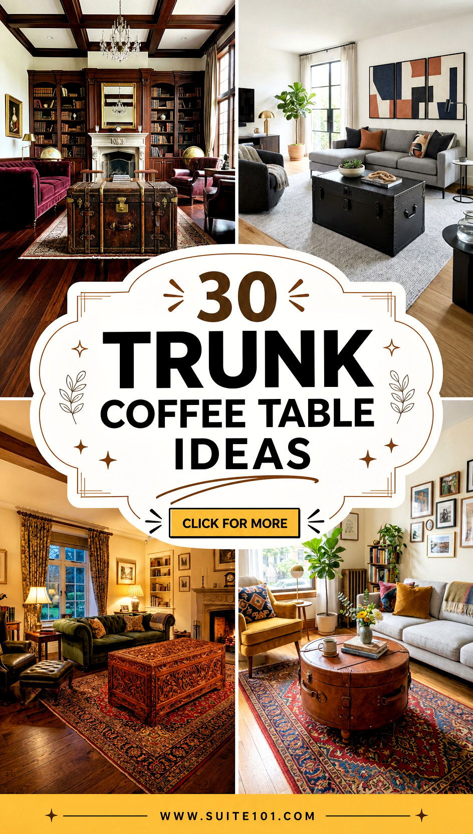 30 Trunk Coffee Table Ideas for Storage Style and Easy Living - 30 Trunk Coffee Table Ideas for Storage, Style, and Easy Living
