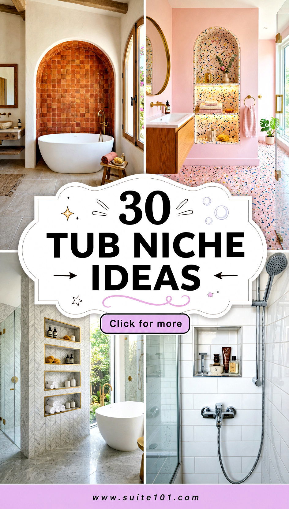 30 Tub Niche Ideas for Stylish Storage in Every Bathroom - 30 Tub Niche Ideas for Stylish Storage in Every Bathroom