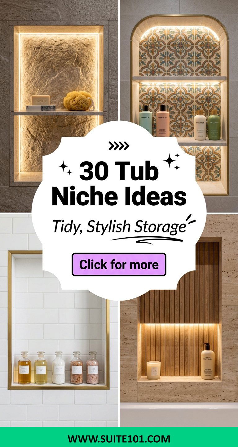 30 Tub Niche Ideas for Stylish Storage in Every Bathroom - 30 Tub Niche Ideas for Stylish Storage in Every Bathroom