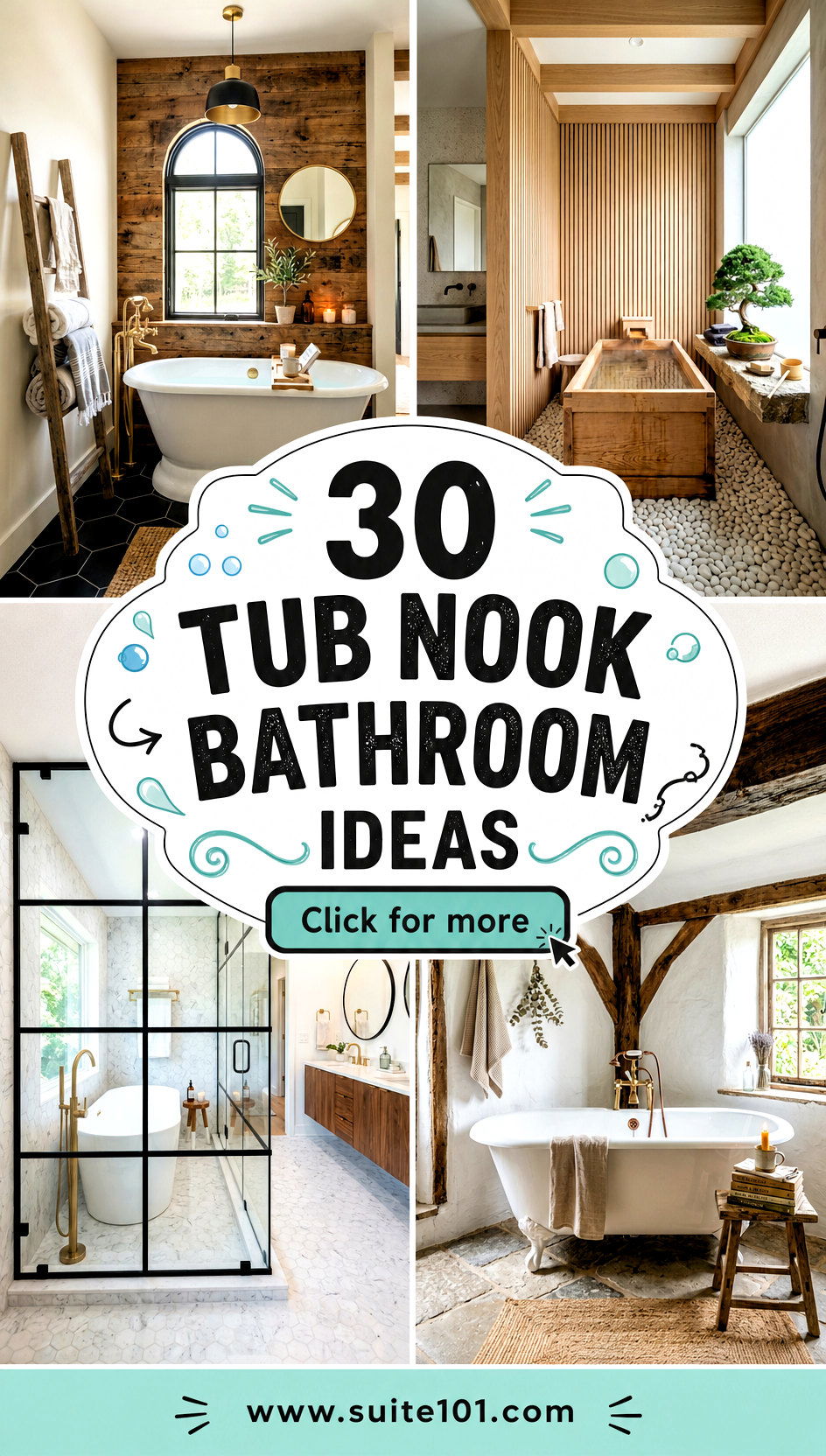 30 Tub Nook Bathroom Ideas for Small-Space Remodel Inspiration - 30 Tub Nook Bathroom Ideas for Small-Space Remodel Inspiration