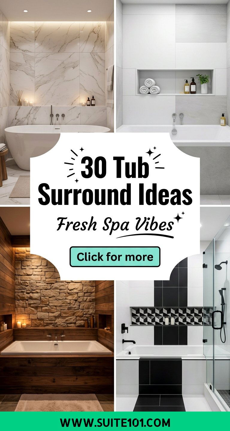 30 Tub Surround Ideas for a Spa-Like Bathroom That Feels Fresh - 30 Tub Surround Ideas for a Spa-Like Bathroom That Feels Fresh