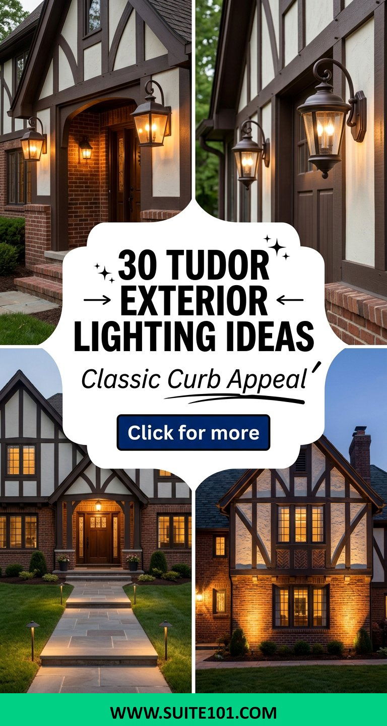 30 Tudor Exterior Lighting Ideas for Classic Curb Appeal - 30 Tudor Exterior Lighting Ideas for Classic Curb Appeal