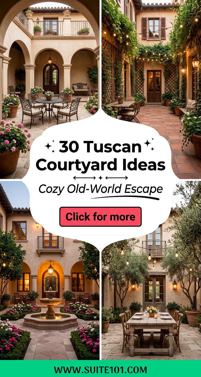 30 Tuscan Courtyard Ideas to Build a Cozy Old-World Escape - 30 Tuscan Courtyard Ideas to Build a Cozy Old-World Escape