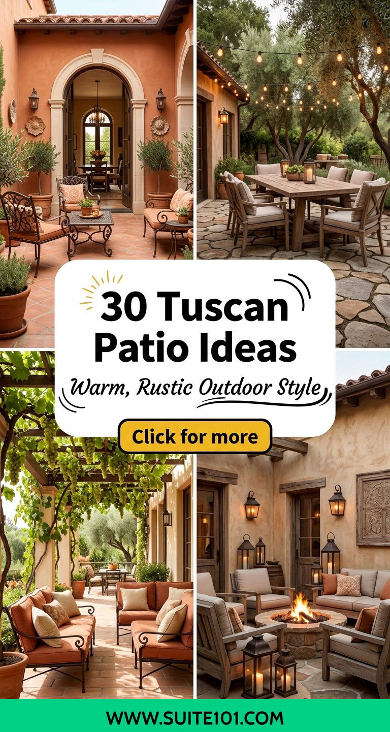 30 Tuscan Patio Ideas for Warm Rustic Outdoor Style That Lasts - 30 Tuscan Patio Ideas for Warm, Rustic Outdoor Style That Lasts