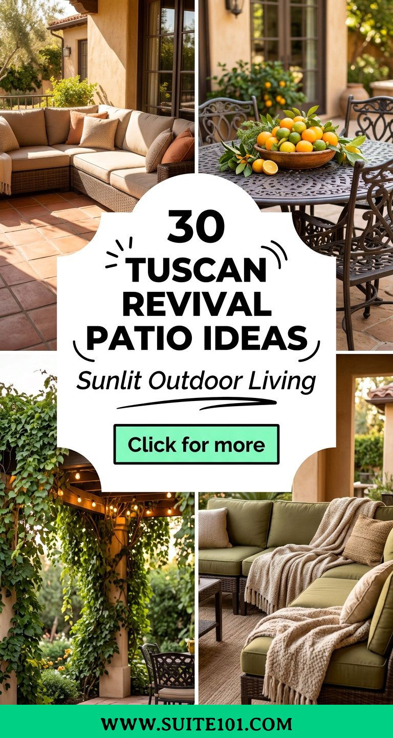30 Tuscan Revival Patio Ideas for Sunlit Outdoor Living - 30 Tuscan Revival Patio Ideas for Sunlit Outdoor Living