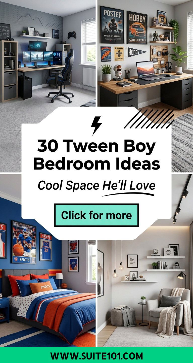 30 Tween Boy Bedroom Ideas for a Cool Space That Hell Love - 30 Tween Boy Bedroom Ideas for a Cool Space That He'll Love