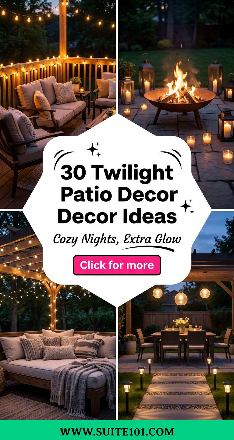 30 Twilight Patio Decor Ideas for Cozy Nights Under the Lights - 30 Twilight Patio Decor Ideas for Cozy Nights Under the Lights