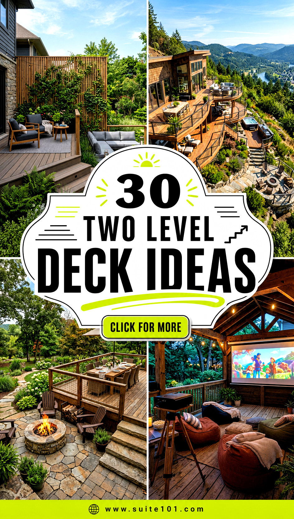 30 Two Level Deck Ideas for Entertaining With Ease Outside - 30 Two Level Deck Ideas for Entertaining With Ease Outside