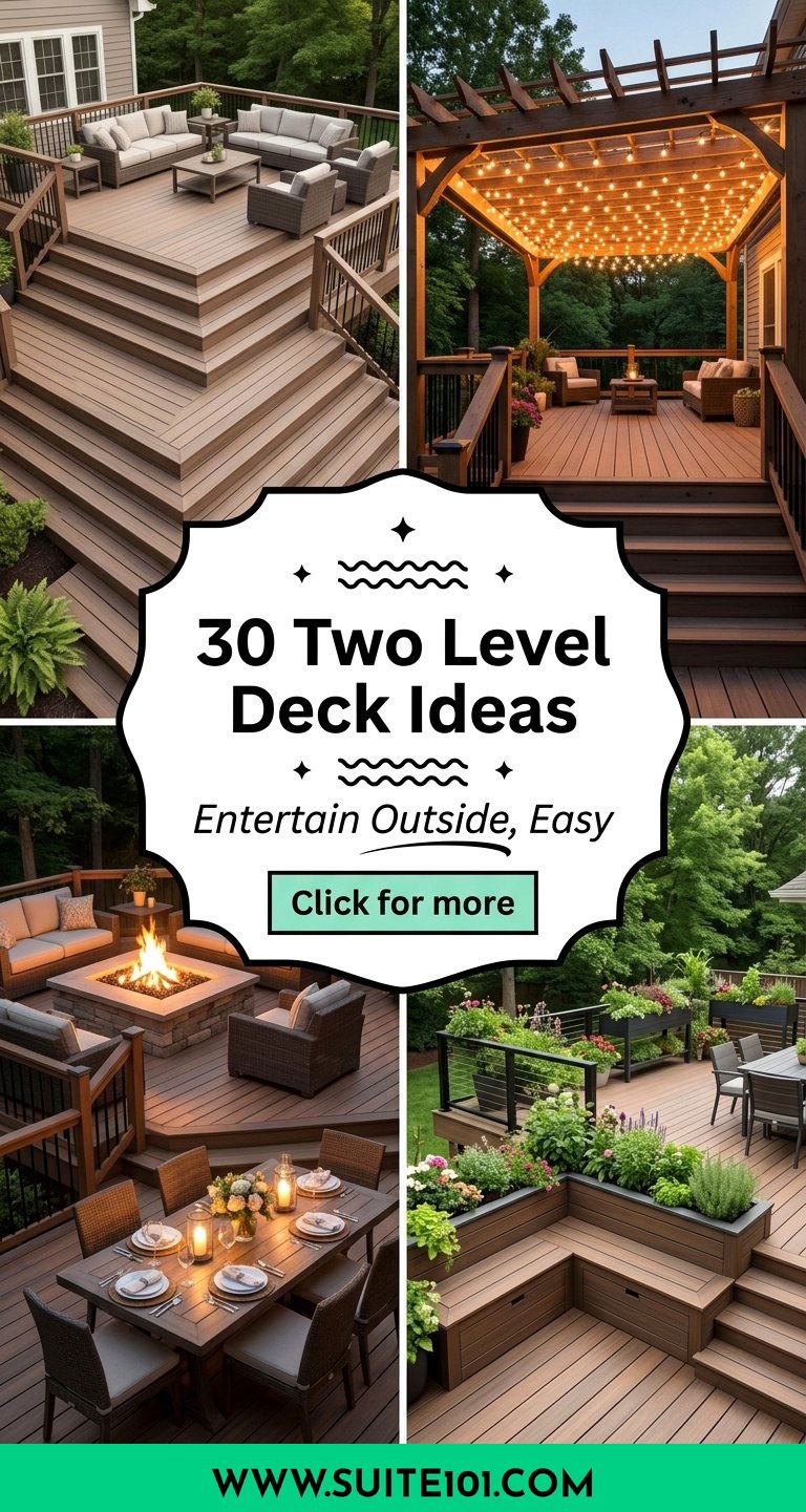 30 Two Level Deck Ideas for Entertaining With Ease Outside - 30 Two Level Deck Ideas for Entertaining With Ease Outside