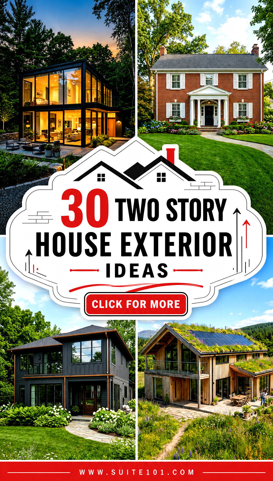 30 Two Story House Exterior Ideas That Boost Curb Appeal - 30 Two Story House Exterior Ideas That Boost Curb Appeal