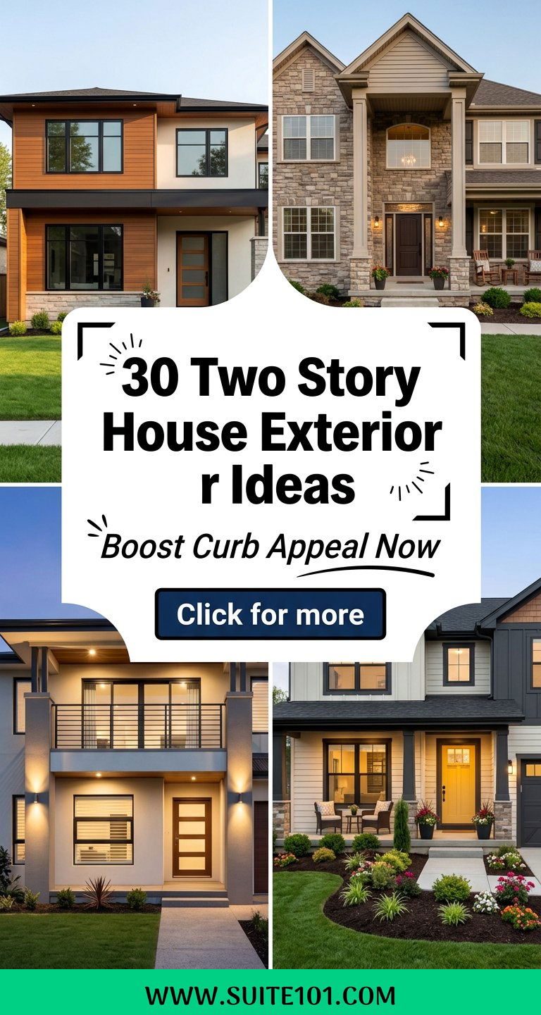 30 Two Story House Exterior Ideas That Boost Curb Appeal - 30 Two Story House Exterior Ideas That Boost Curb Appeal