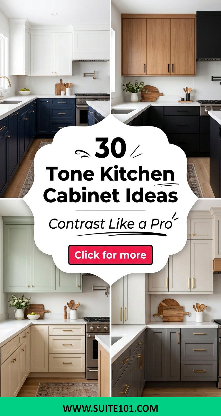30 Two Tone Kitchen Cabinet Ideas for High-End Contrast - 30 Two Tone Kitchen Cabinet Ideas for High-End Contrast