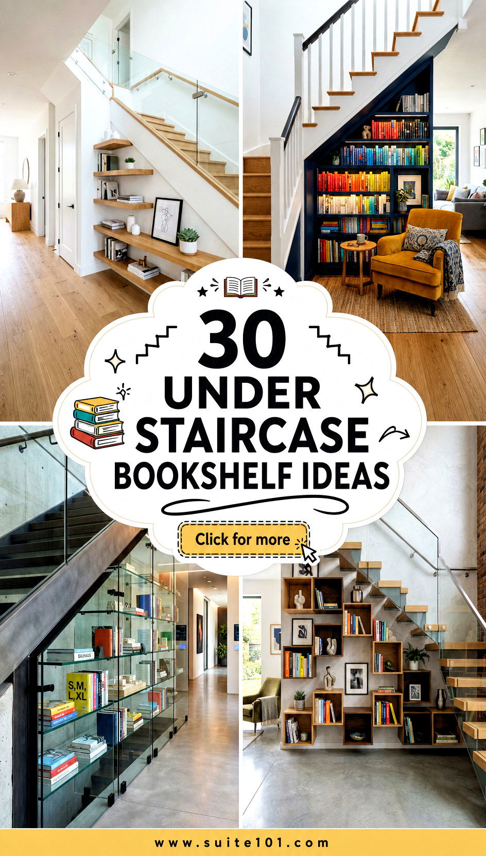 30 Under Staircase Bookshelf Ideas Stylish Storage for Small Spaces - 30 Under Staircase Bookshelf Ideas: Stylish Storage for Small Spaces