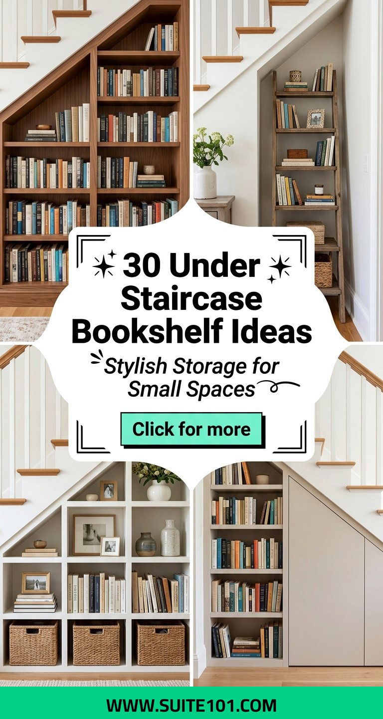 30 Under Staircase Bookshelf Ideas Stylish Storage for Small Spaces - 30 Under Staircase Bookshelf Ideas: Stylish Storage for Small Spaces