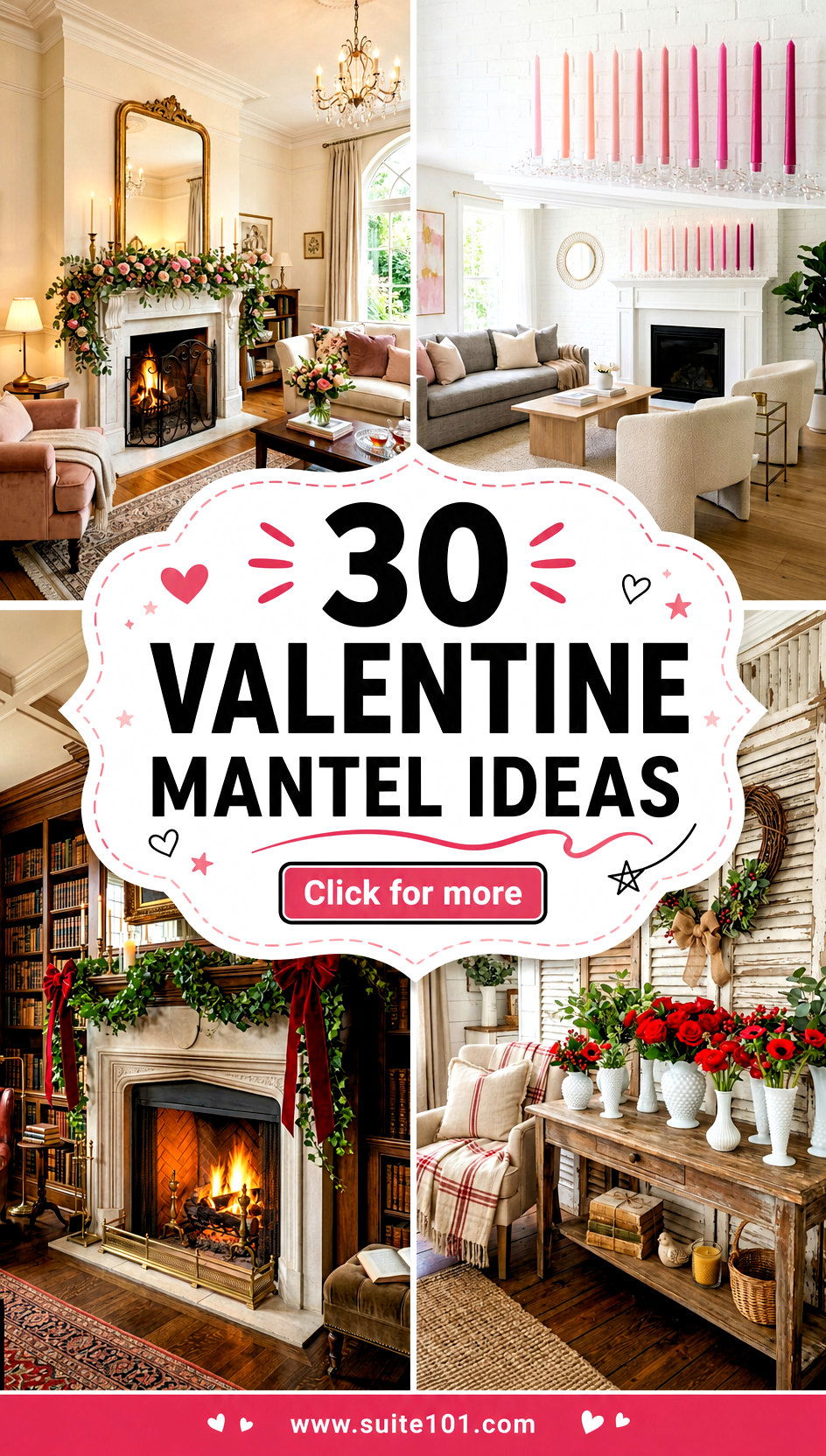 30 Valentine Mantel Ideas Sweet Decor Touches for a Romantic Home - 30 Valentine Mantel Ideas: Sweet Decor Touches for a Romantic Home