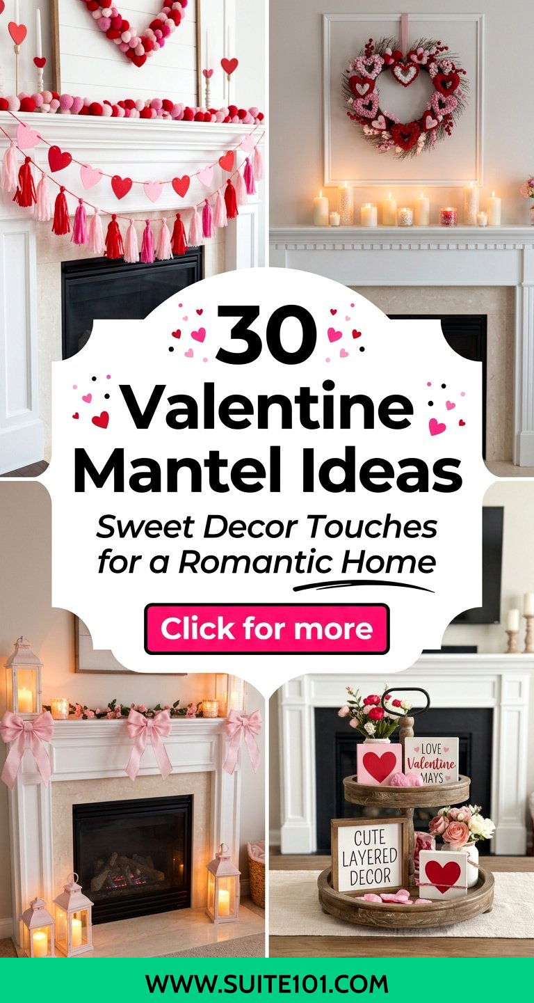 30 Valentine Mantel Ideas Sweet Decor Touches for a Romantic Home - 30 Valentine Mantel Ideas: Sweet Decor Touches for a Romantic Home