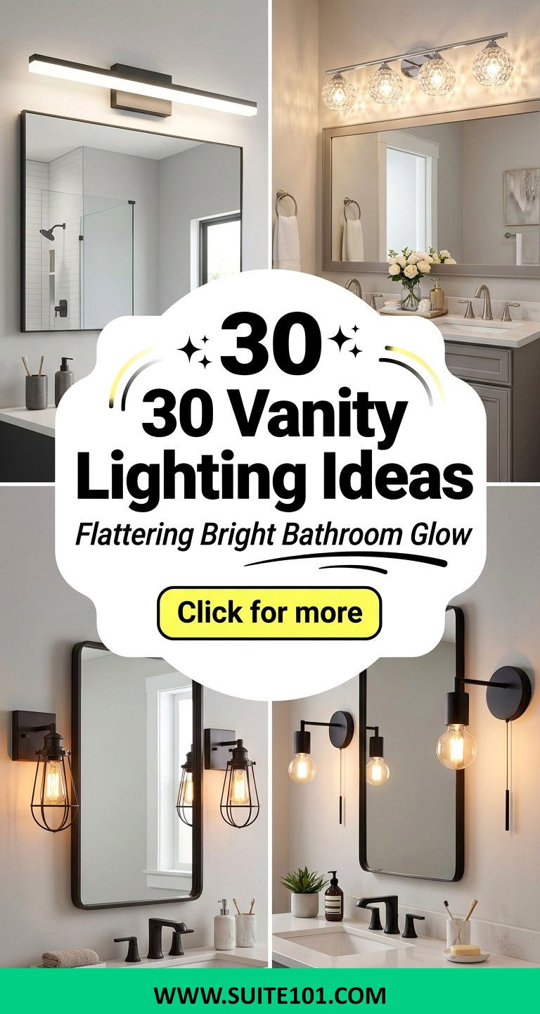 30 Vanity Lighting Ideas for Flattering Bright Bathroom Glow - 30 Vanity Lighting Ideas for Flattering, Bright Bathroom Glow