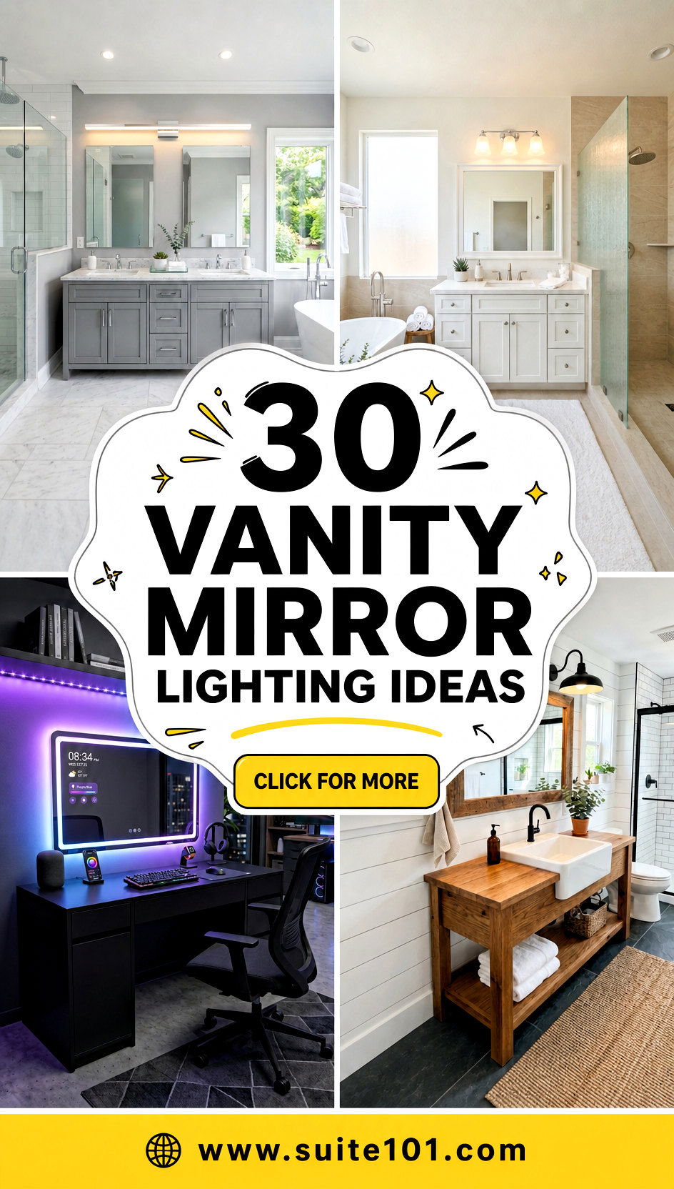 30 Vanity Mirror Lighting Ideas for No-Shadow Grooming Everyday - 30 Vanity Mirror Lighting Ideas for No-Shadow Grooming Everyday