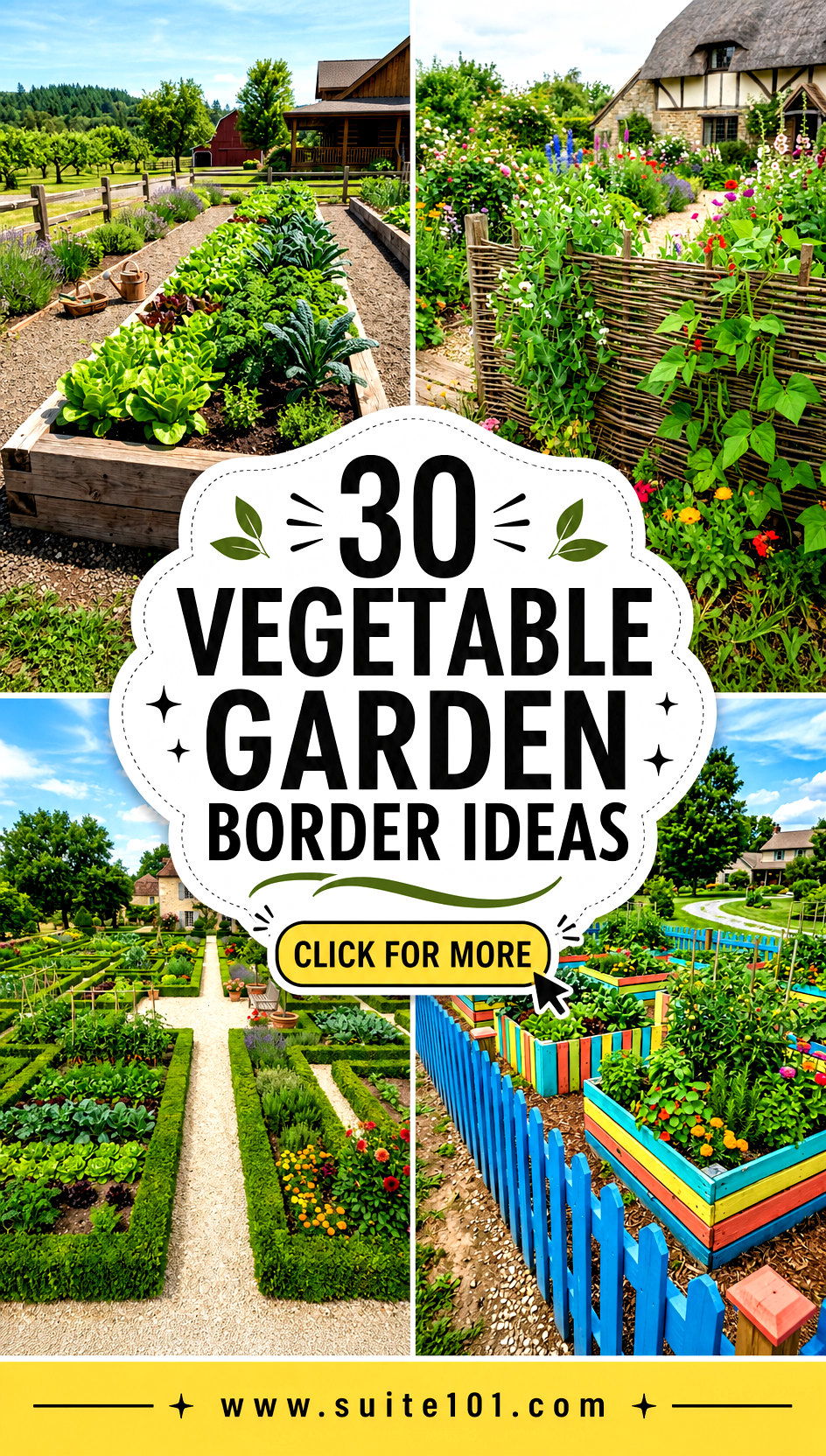 30 Vegetable Garden Border Ideas to Define Rows and Boost Growth - 30 Vegetable Garden Border Ideas to Define Rows and Boost Growth