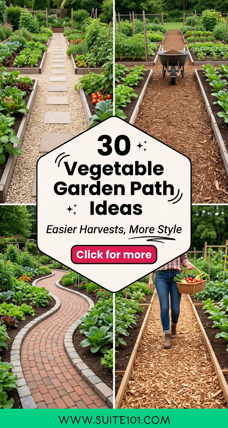 30 Vegetable Garden Path Ideas for Easier Harvests and Style - 30 Vegetable Garden Path Ideas for Easier Harvests and Style