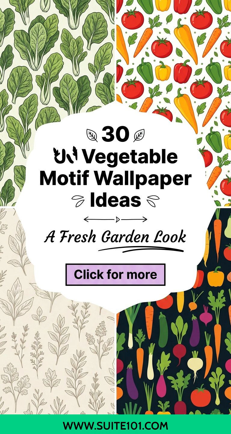30 Vegetable Motif Wallpaper Ideas for a Fresh Garden Look - 30 Vegetable Motif Wallpaper Ideas for a Fresh, Garden Look