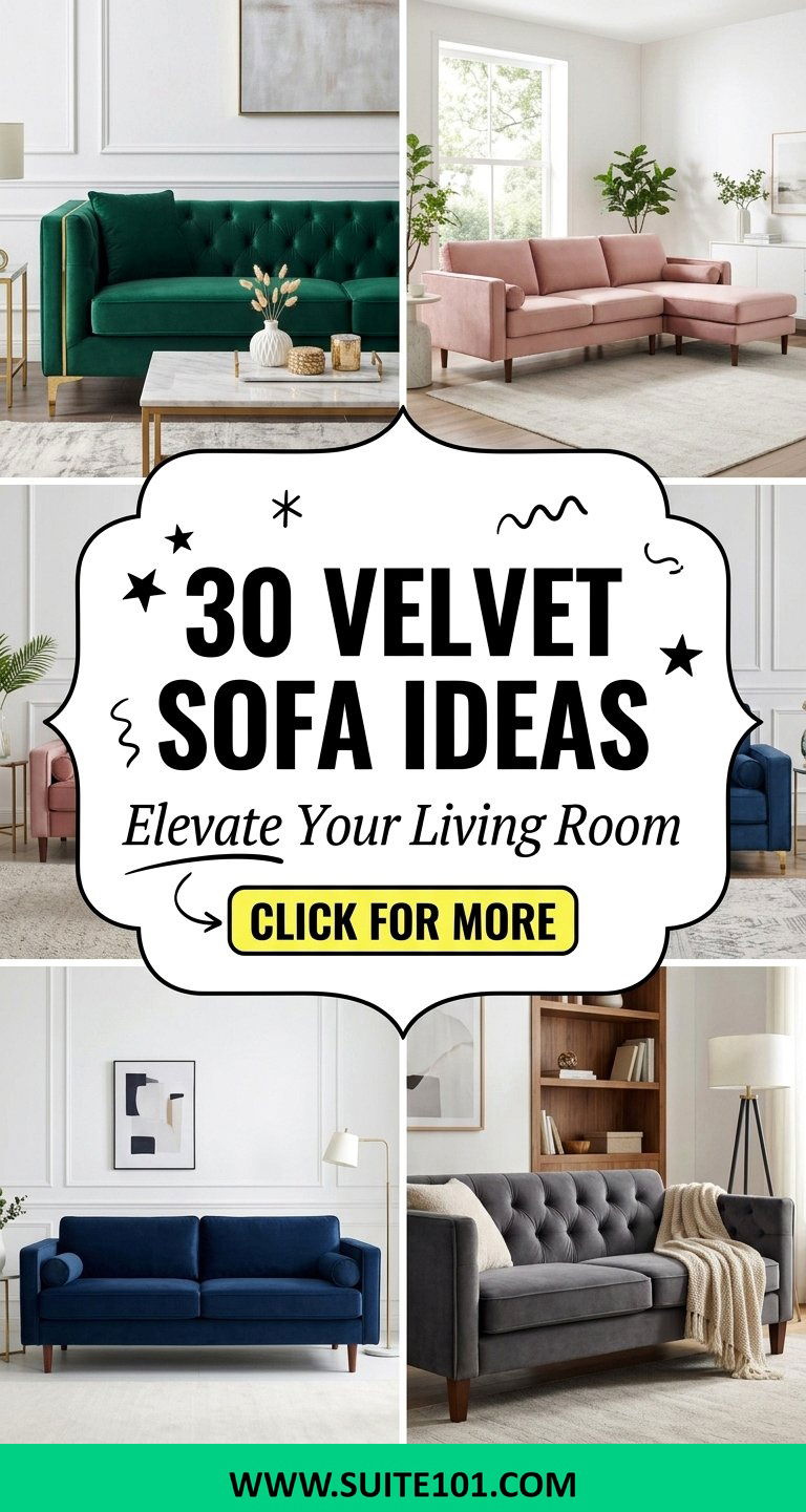 30 Velvet Sofa Ideas to Elevate Your Living Room in Style - 30 Velvet Sofa Ideas to Elevate Your Living Room in Style