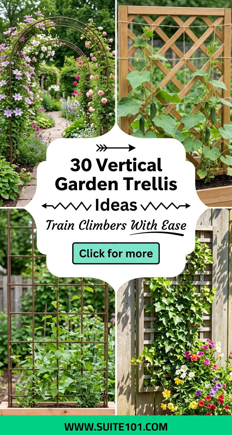 30 Vertical Garden Trellis Ideas to Train Climbing Plants - 30 Vertical Garden Trellis Ideas to Train Climbing Plants