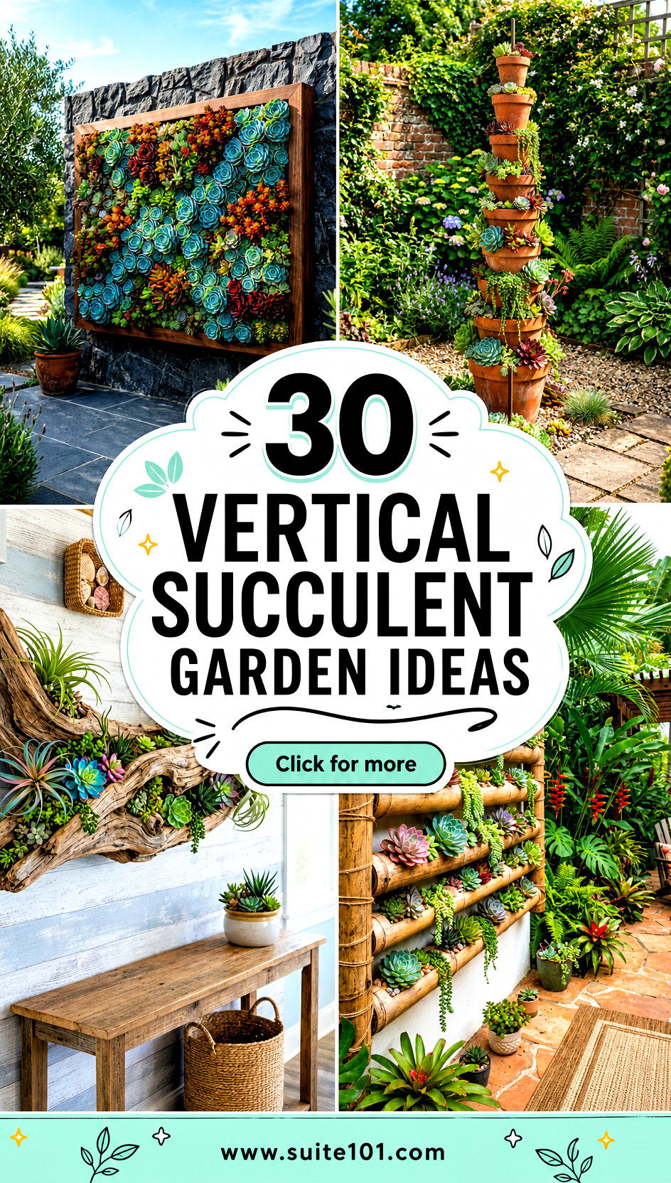 30 Vertical Succulent Garden Ideas for Easy Color in Small Spaces - 30 Vertical Succulent Garden Ideas for Easy Color in Small Spaces