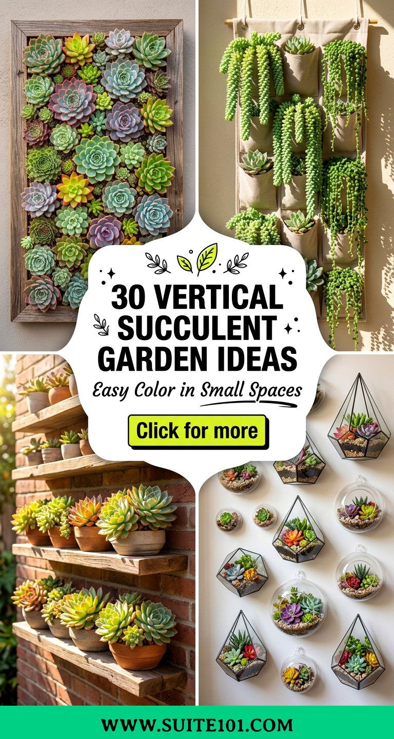 30 Vertical Succulent Garden Ideas for Easy Color in Small Spaces - 30 Vertical Succulent Garden Ideas for Easy Color in Small Spaces