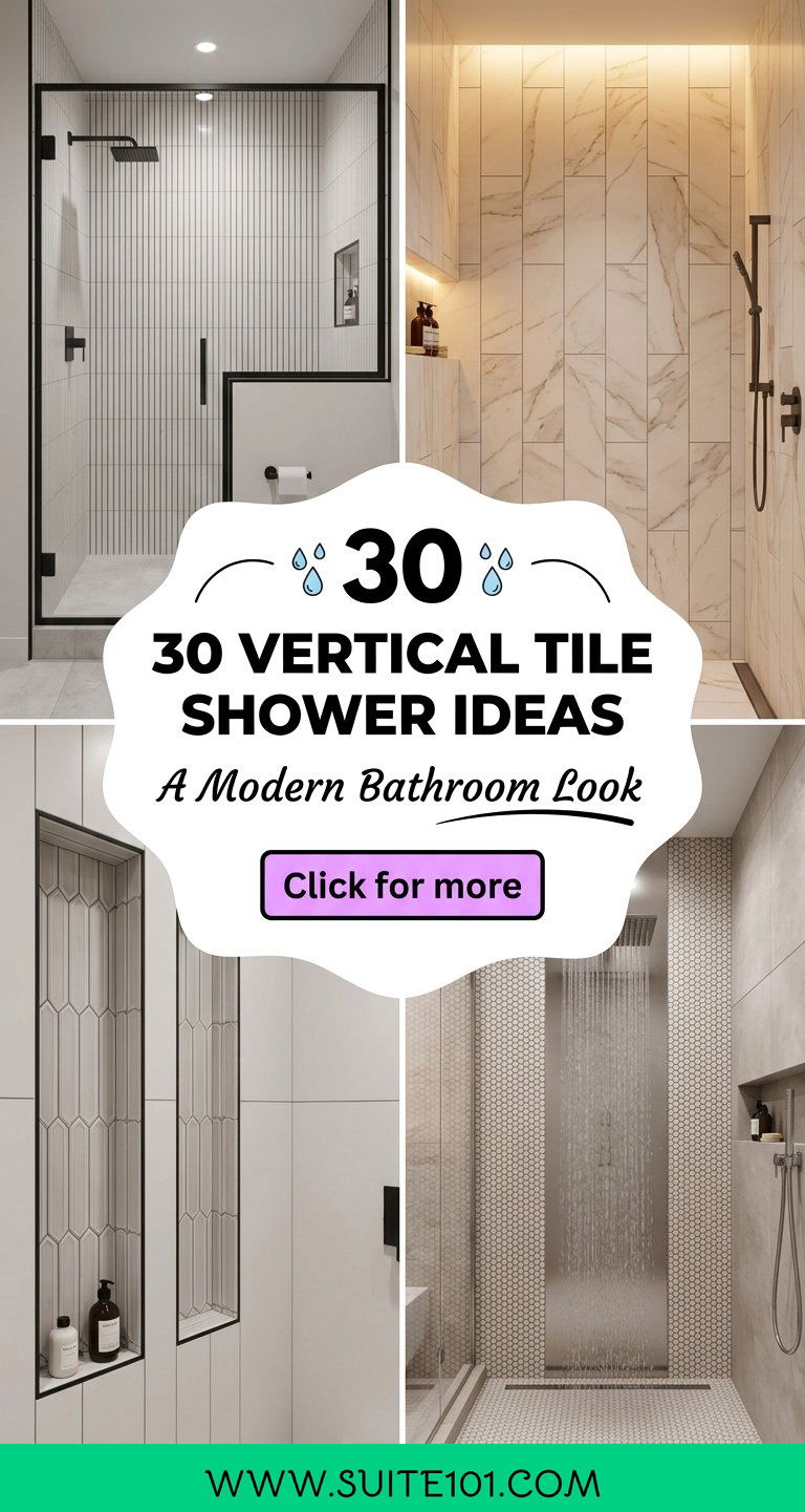 30 Vertical Tile Shower Ideas for a Modern Bathroom Look - 30 Vertical Tile Shower Ideas for a Modern Bathroom Look