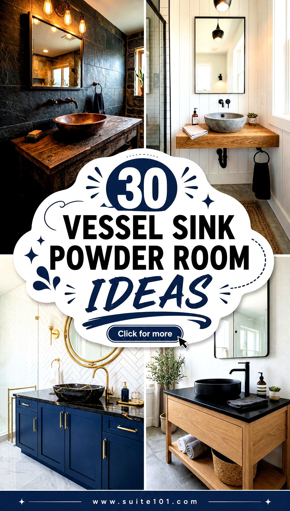 30 Vessel Sink Powder Room Ideas That Make Guests Say Wow - 30 Vessel Sink Powder Room Ideas That Make Guests Say Wow