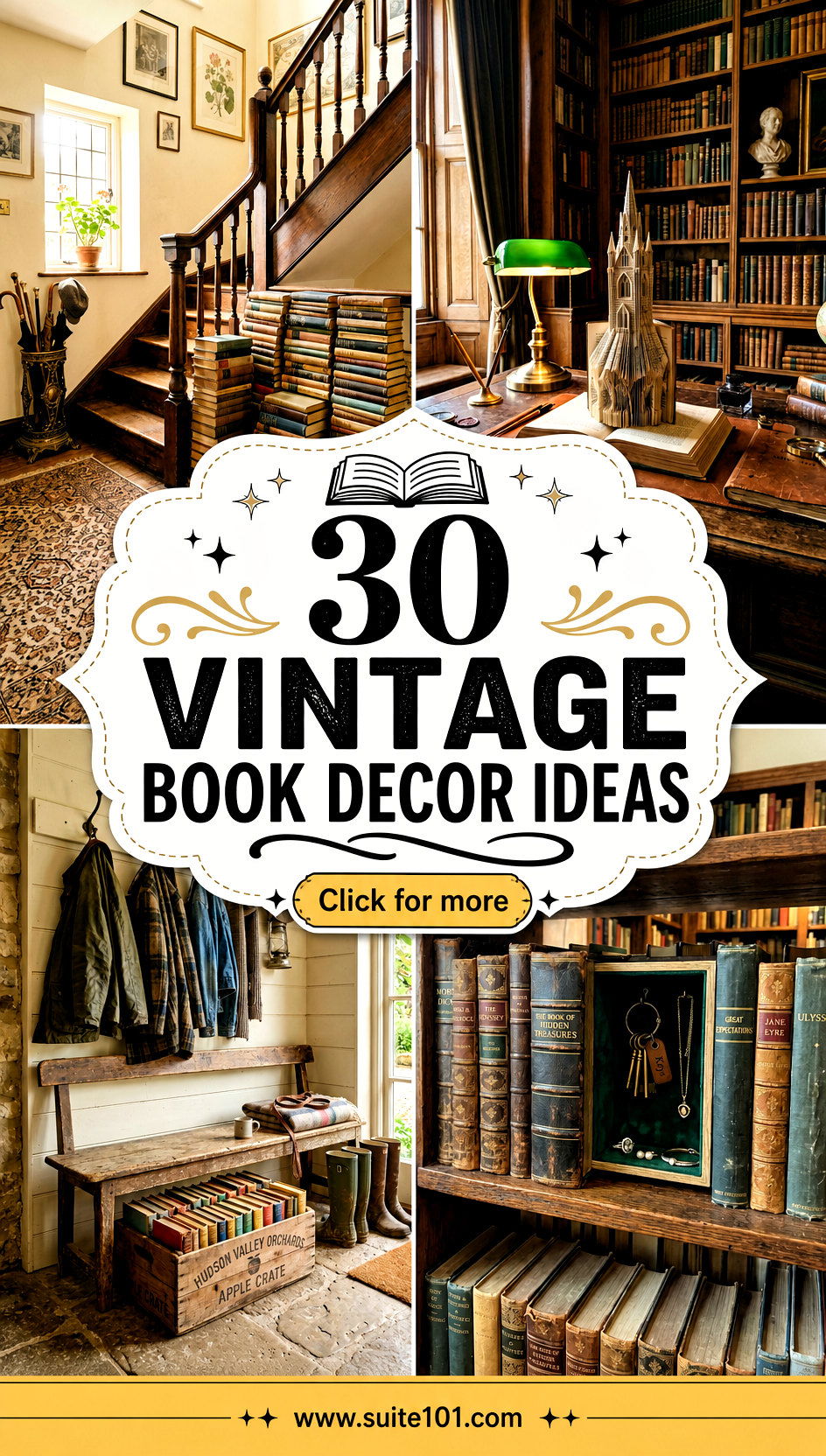 30 Vintage Book Decor Ideas to Style Shelves With Character - 30 Vintage Book Decor Ideas to Style Shelves With Character