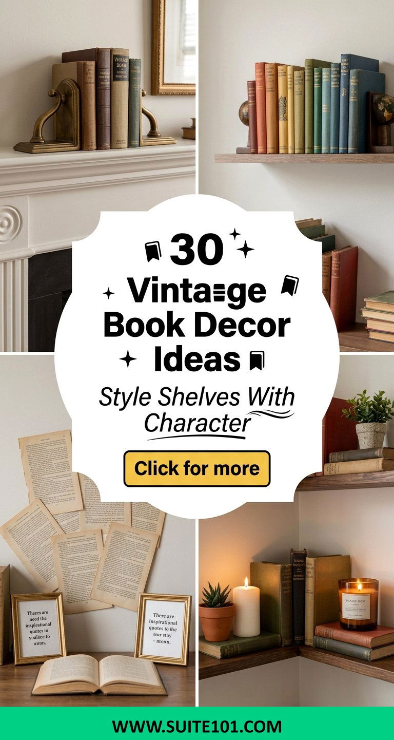 30 Vintage Book Decor Ideas to Style Shelves With Character - 30 Vintage Book Decor Ideas to Style Shelves With Character