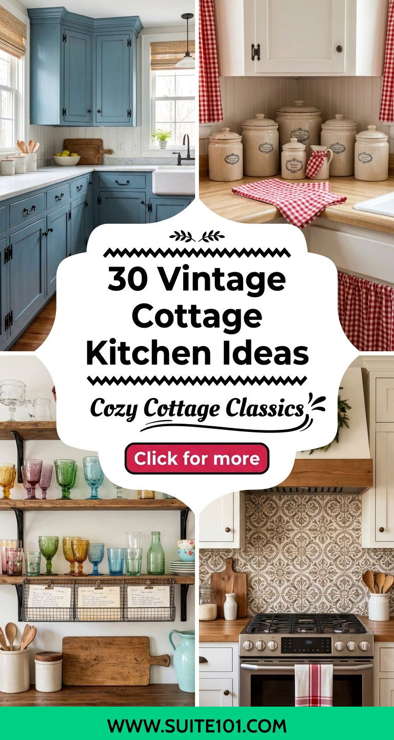 30 Vintage Cottage Kitchen Ideas for Cozy Classic Charm - 30 Vintage Cottage Kitchen Ideas for Cozy, Classic Charm