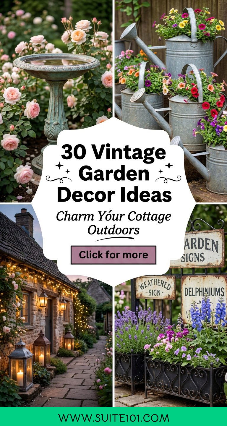 30 Vintage Garden Decor Ideas to Add Charming Cottage Style - 30 Vintage Garden Decor Ideas to Add Charming Cottage Style