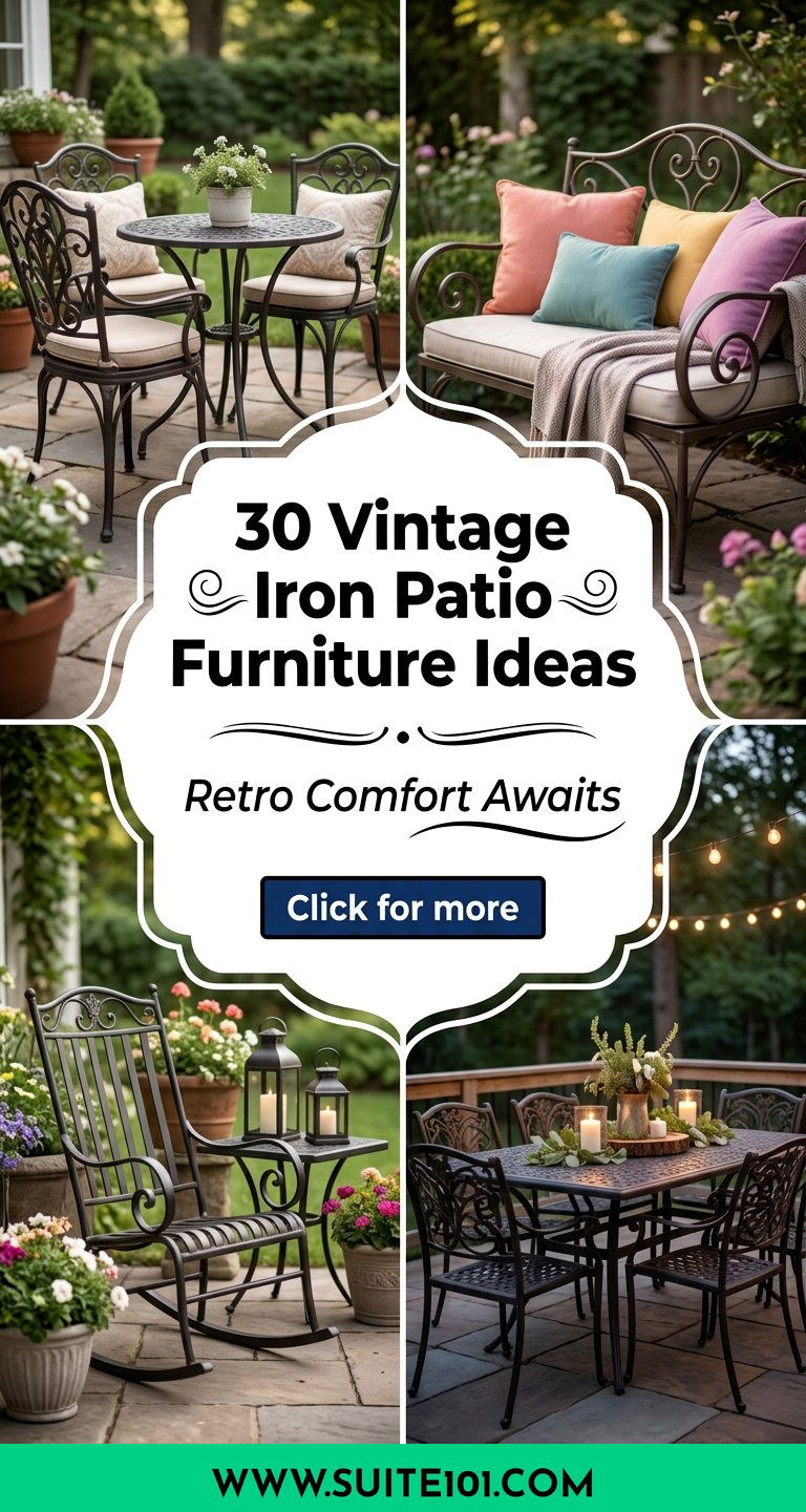 30 Vintage Iron Patio Furniture Ideas for Retro Outdoor Comfort - 30 Vintage Iron Patio Furniture Ideas for Retro Outdoor Comfort