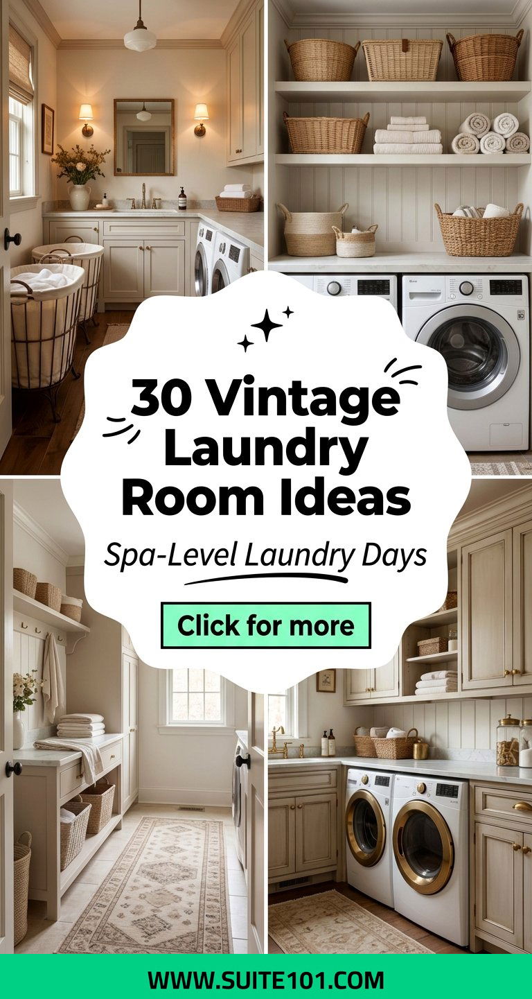 30 Vintage Laundry Room Ideas to Make Chores Feel Like Spa - 30 Vintage Laundry Room Ideas to Make Chores Feel Like Spa